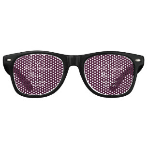 Bride squad add name monogram bridesmaid mauve retro sunglasses