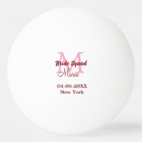 Bride squad add name monogram bridesmaid pink date