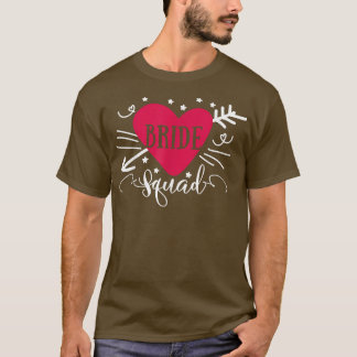 Bride Squad Arrow Heart Wedding Party And Bachelor T-Shirt
