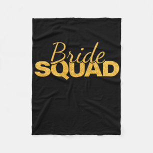 Bride Squad Bachelorette Party Bridesmaid Wedding Fleece Blanket
