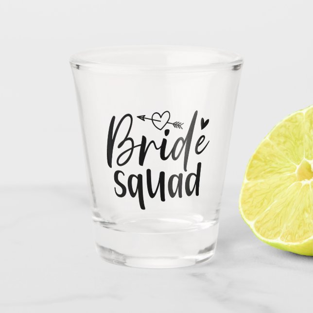 Bride Squad Bachelorette Shot Glass (Front)