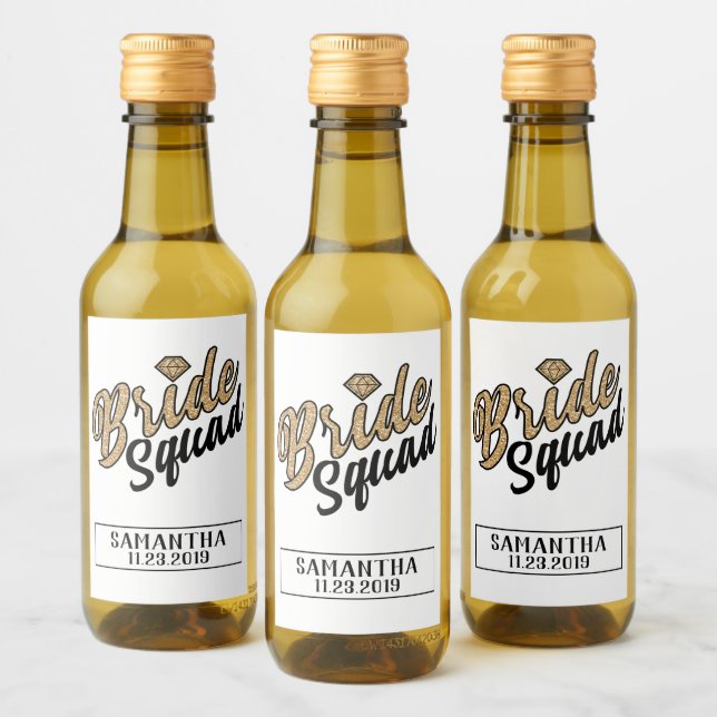 Bride Squad Beverage Label- Wine Label (Bottles)