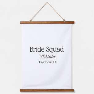 Bride squad bridesmaid add name bachelorette party hanging tapestry