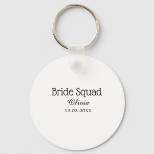 Bride squad bridesmaid add name bachelorette party keychain