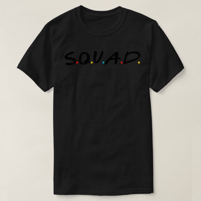 Bride Squad Bridesmaids Bachelorette Party Friends T-Shirt (Design Front)