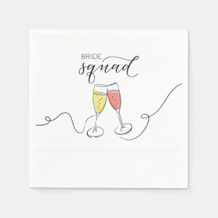 Bride Squad Champagne Toast Napkins