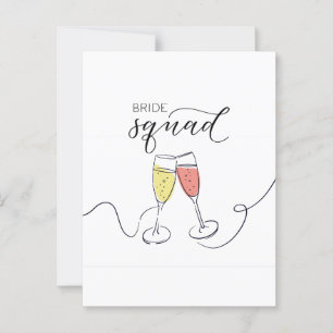 Bride Squad Champagne Toast postcard
