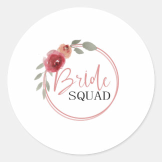 Bride Squad Classic Round Sticker
