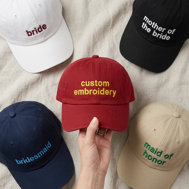 Bride Squad | Custom Wedding Party Elegant Script Embroidered Hat (embroidered teacher baseball cap, custom bride squad hat, nurse life gift, best grandma hat gift)