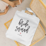 Bride Squad Editable Colour Bridal Party Tote Bag<br><div class="desc">This lovely design can be customized to your favourite colour combinations. Makes a great gift! Find stylish stationery and gifts at our shop: www.berryberrysweet.com.</div>