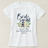 Bride squad floral watercolor t-shirt