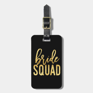 Bride Squad Gold Luggage Tag