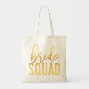 Bride Squad Gold Tote Bag