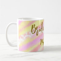 Bride squad golden pastel pink colorful glitter br