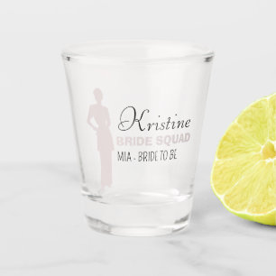 Bride Squad Hot Pink Bachelorette Bridesmaid Sho Shot Glass