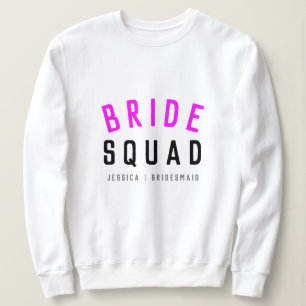 Bride Squad Hot Pink Bachelorette Bridesmaid Sweatshirt
