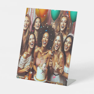 bride squad pedestal sign
