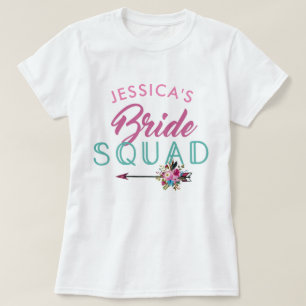 Bride Squad Personalised Party Bridesmaids Tops