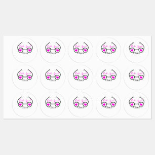Bride squad pink black googles heart bridesmaid