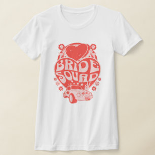 "Bride Squad" Retro Bridal Party T-Shirt