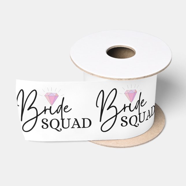 Bride Squad Ribbon  Satin Ribbon (Spool)