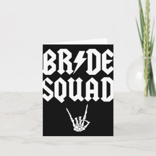 Bride Squad Rock N Roll Gothic Halloween Bachelore Card