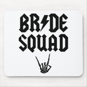 Bride Squad Rock N Roll Skeleton Hand Halloween Ba Mouse Pad
