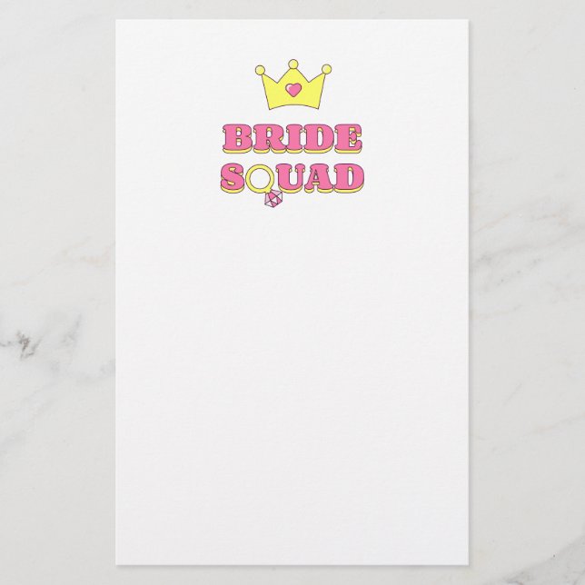 bride squad stationery (Front)