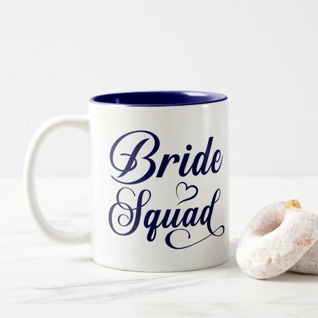 Bride Squad Two-Tone Coffee Mug (With Donut)