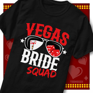 Bride Squad Vegas Bachelorette Casino Sunglasses T-Shirt