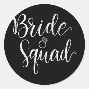 Bride Squad Wedding Bridal Squad Party Bachelorett Classic Round Sticker