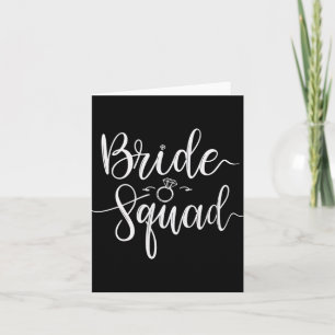 Bride Squad Wedding Team Bridal Bachelorette Party Card