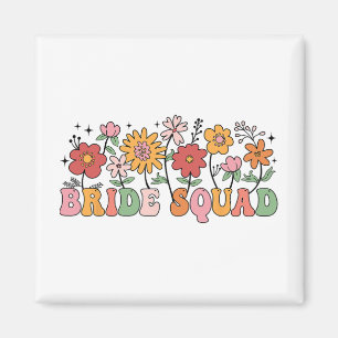 Bride Squad Wildflower Wedding Bridal Party Bachel Magnet