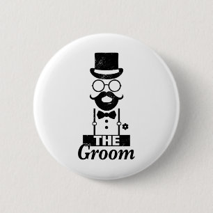 Bride Squat Groom Bachelor Party 2 Inch Round Button