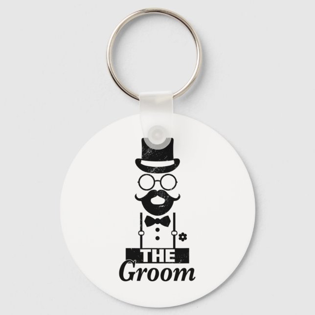 Bride Squat Groom Bachelor Party  Keychain (Front)