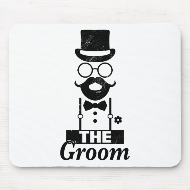 Bride Squat Groom Bachelor Party  Mouse Pad (Front)