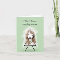 Bride Stick Girl with Bridal Bouquet