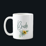 Bride Sunflower Eucalyptus Wedding Coffee Mug<br><div class="desc">Every bridal party needs coffee! Treat your tribe to this cute sunflower mug and make them feel extra special.


artwork/graphics by ReachDreams.etsy.com</div>