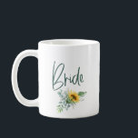 Bride Sunflower Eucalyptus Wedding Coffee Mug<br><div class="desc">Every bridal party needs coffee! Treat your tribe to this cute sunflower mug and make them feel extra special.


artwork/graphics by ReachDreams.etsy.com</div>