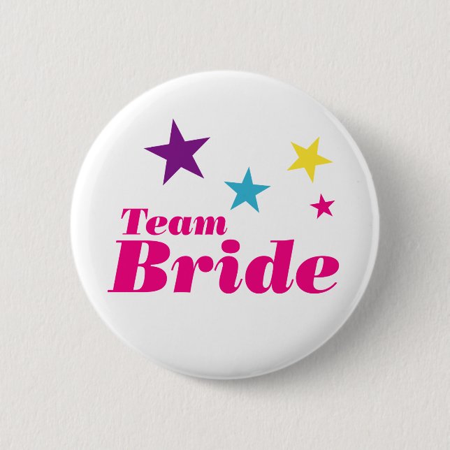 Bride team 2 inch round button (Front)