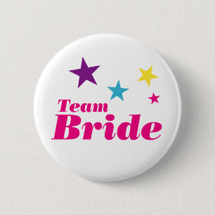 Bride team 2 inch round button