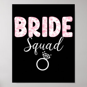 Bride Team Bachelorette Party Coquette Bow Poster