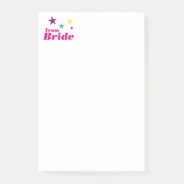 Bride team post-it notes (Front)