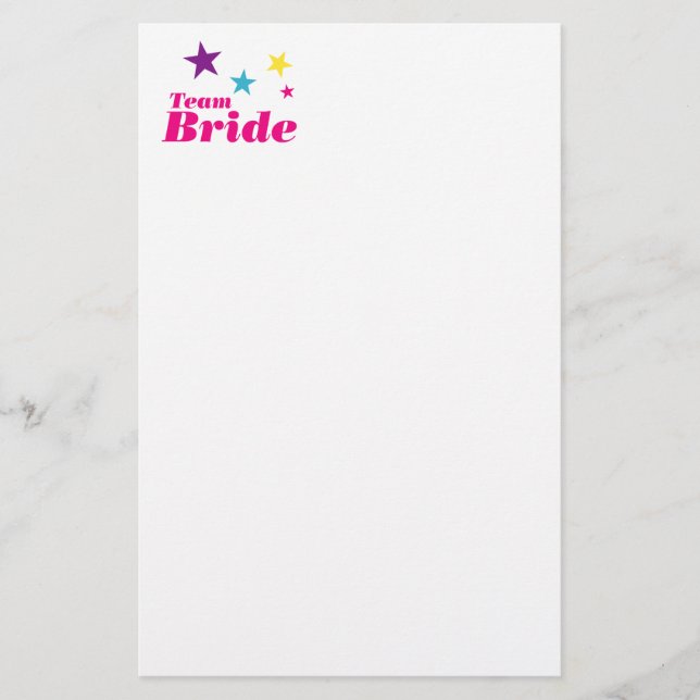 Bride team stationery (Front)