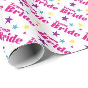 Bride team wrapping paper