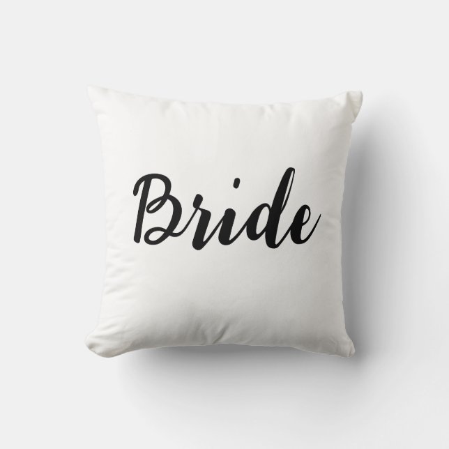 Bride Throw Pillow (Front)
