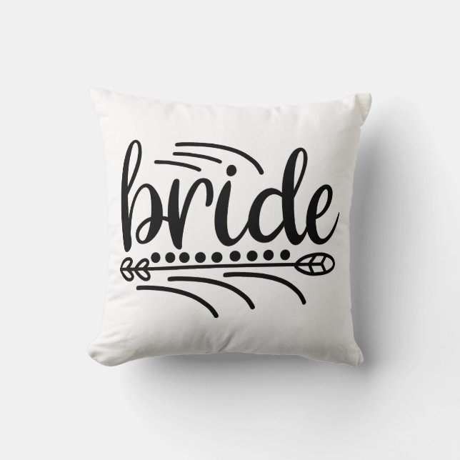 Bride Throw Pillow (Front)