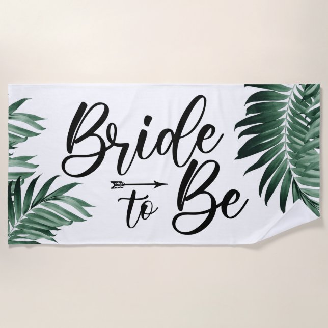 bride to be, bachelorette, personalized beach  towel (Front)