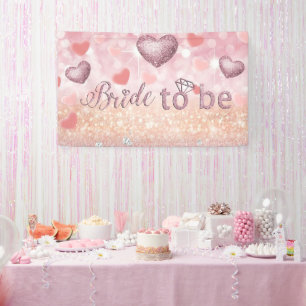 Bride to Be Backdrop Rose Gold Bridal Shower Party Banner