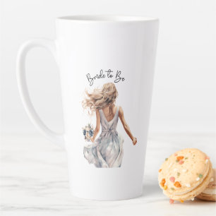 Bride To Be Beautiful Bride Watercolor Art Latte Mug